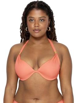 Smart & Sexy Damen Swim Secret Mega Push-up Halter Bikini Top Bikinioberteil, Peach Luster, 75C von Smart & Sexy