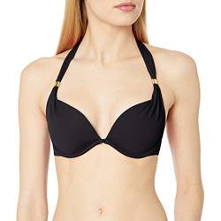 Smart & Sexy Damen Swim Secret Mega Push-up Neckholder-Bikinioberteil Bikini, schwarzer Farbton, 70A von Smart & Sexy