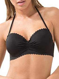 Smart & Sexy Damen Swim Secret Neckholder-Bikinioberteil Bikini, schwarzer Farbton, 75C von Smart & Sexy