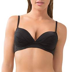 Smart & Sexy Damen Topswim Swim Parte Superiorswim روو لللل بل برل ل بswim Secret Convertible Push Up Bikinioberteil Bikini, schwarzer Farbton, 80D von Smart & Sexy