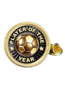 Anstecknadel Fußballspieler des Jahres, vergoldet, gewölbt, (L) in Tasche, Metall von Smartbadge