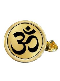 Hinduismus vergoldete gewölbte Anstecknadel (N) in Tasche, Metall von Smartbadge