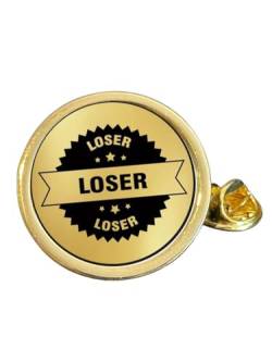 Loser vergoldete gewölbte Anstecknadel (P) in Tasche, Metall von Smartbadge