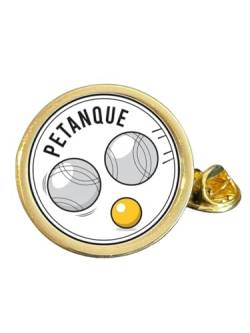 Pétanque Anstecknadel, vergoldet, gewölbt, in Tasche, Metall von Smartbadge