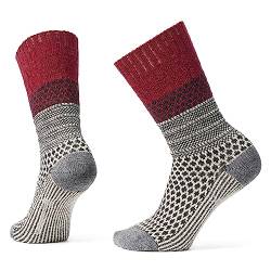 Smartwool Everyday Popcorn Cable Crew Socken für Damen, Tibetisches Rot, M von Smartwool