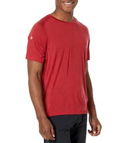 Smartwool Herren Active Ultralite Kurzarmshirt aus Merinowolle (Athletic Fit) Rhythmic Red, X-Large von Smartwool