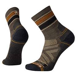 Smartwool Unisex-Erwachsene Performance Striped Hike Light Cushion Mid Crew Socken gestreift, Taupe, X-Large von Smartwool