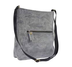Smateria Umhänge-Tasche Peer Silber-Grau | italienisches Design | stylish, leicht, robust von Smateria