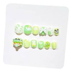 Smbcgdm Kinder Party Nagel Dekorationen Kunst 12pcs Kinder Cartoon Aufkleber Niedlich Blumenmädchen Herz Muster Strass Aufkleber Selbstklebende Fake Nails DIY D von Smbcgdm