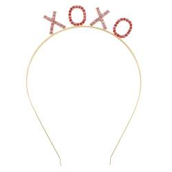 Smbcgdm Stirnband aus Kunstkristall, Valentinstag-Stirnband, festlicher Haarreif für dickes, dünnes Haar, leicht, praktisch, von Smbcgdm