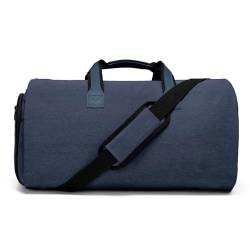 Smicabe Umwandelbarer Reise-Kleidersack, Handgepäcktasche für Männer und Frauen, 2-in-1 Hängetasche, Anzug, Business-Reisetasche, Blau von Smicabe