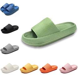 Smileader Damen Hauspantoffeln Herren Badeschuhe Hausschuhe EVA Badelatschen Fuß Unterstützung Freizeitschuhe Original Cozy Slides Slippers Strand-Sandalen, 40/41 EU, Grün von Smileader