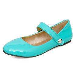 Smilice Damen Gemütlich Ballerinas Runde Zehe Übergrößen Flache Schuhe (Green, 46 EU) von Smilice