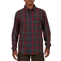 Smith's Workwear Herren Plaid Pocket Flannel up Shirt Hemd mit Button-Down-Kragen, Russett-349, X-Groß von Smith's Workwear