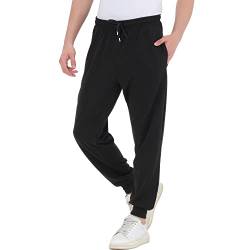 Smith Solo Jogginghose Herren – Jogger Männer Modern | Baumwolle Jungen Slim Fit Freizeithose | | Sporthose – Training – Trainingshose | Schwarz / Gummizug, L von Smith & Solo