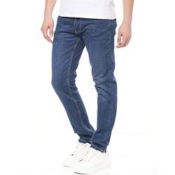 Smith & Solo Jeans Herren - Slim Fit Jeanshose, Hosen Stretch Modern Männer Straight Hose Cut Basic Washed (28W / 30L, Alex Blau) von Smith & Solo