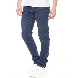 Smith & Solo Jeans Herren - Slim Fit Jeanshose, Hosen Stretch Modern Männer Straight Hose Cut Basic Washed (28W / 30L, Alex Navy) von Smith & Solo
