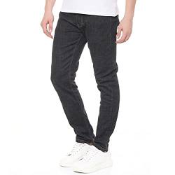 Smith & Solo Jeans Herren - Slim Fit Jeanshose, Hosen Stretch Modern Männer Straight Hose Cut Basic Washed (30W / 34L, Jake Schwarz) von Smith & Solo