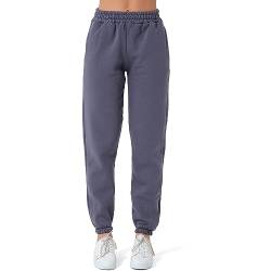 Smith & Solo Jogginghose Damen – Baumwolle Frauen Winter Sporthose, Laufhosen Fitness High Waist, Sweatpants Freizeithose Lang, Jogging Hose Trainingshose Warme Modern Anthrazit/M von Smith & Solo