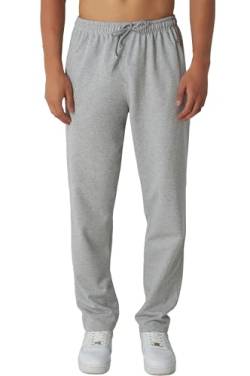 Smith & Solo Jogginghose Herren – Baumwolle Sporthose mit Reißverschlusstaschen Lang, Freizeithose Trainingshose, Sport Hosen Männer, Sweatpants Jogger, Laufhose Baumwoll (Grau, XXL) von Smith & Solo