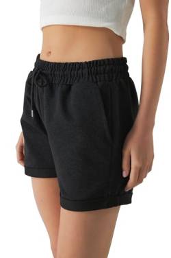 Smith & Solo Kurze Hose Damen - Shorts Sommer Hosen, Laufhose Kurz Sporthose, Trainingshose Sportshorts Women Laufshorts (Anthrazit, 2XL) von Smith & Solo