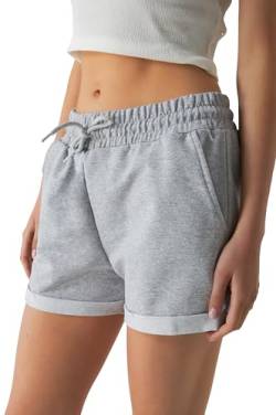 Smith & Solo Kurze Hose Damen - Shorts Sommer Hosen, Laufhose Kurz Sporthose, Trainingshose Sportshorts Women Laufshorts (Grau, 2XL) von Smith & Solo