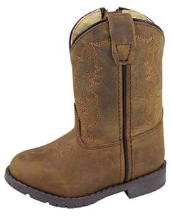 Smoky Mountain Boots | Hopalong Serie | Kleinkind Westernstiefel | U-Toe Leder | TPR Sohle & Walking Heel | Synthetik Futter | Used-Look von Smoky Mountain Boots