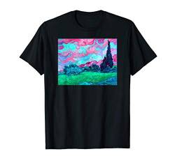 Vincent van Gogh Zypressen Remix Berühmte Kunst Stilvoll T-Shirt von Smooth HQ