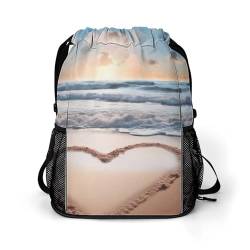 Sporttasche für Damen und Herren, Strand- und Seereisen, Seesack, großes Fassungsvermögen, Sport-Rucksack mit Kordelzug, Stil 5, 45.5x41.5x36cm von SmtSec