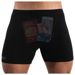 Smuggling Duds Men's Boxer Brief Shorts, Anti-Theft Pickpocket Proof Travel Pocket Underwear von Smuggling Duds