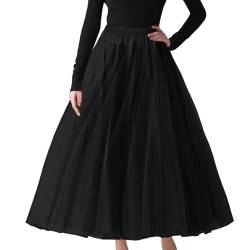 Tüllrock Damen Tütü Rock Unterröcke Karneval 50er Regenbogen Rockabily Tütü Karneval Kostüm Petticoat Rock Ballet Tanzkleid Mittlere Lang Karnevalskostüme Bühnenauftritte Teenager (a-Black, XXXXXL) von Snakell