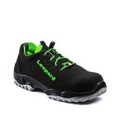Sneaker Leopard Sicherheitsschuhe S1 ESD Schwarz Neongrün Größe 42 von Sneaker