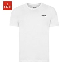 SNOCKS T-Shirt Basic T-Shirt Herren, Crew Neck Shirt (1-tlg) aus 100% Bio-Baumwolle, mit Logo-Schriftzug von Snocks