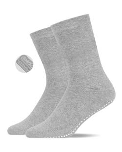 Snocks 2er Pack Stoppersocken Yoga Socken Damen 35-38 Pilates Haussocken Damen Yogasocken ABS Socken Damen Grau 35-38 Antirutschsocken Damen Rutschfeste Socken mit Noppen von Snocks