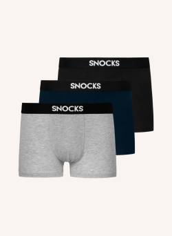 Snocks 3er-Pack Modal Boxershorts schwarz von Snocks