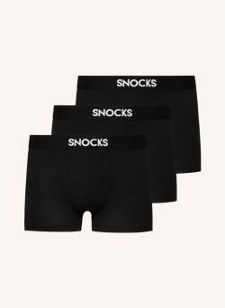 Snocks 3er-Pack Modal Boxershorts schwarz von Snocks