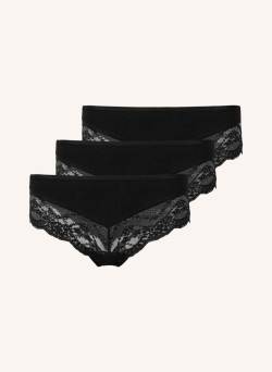 Snocks 3er-Pack Panties schwarz von Snocks