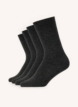 Snocks 4er-Pack Socken grau von Snocks
