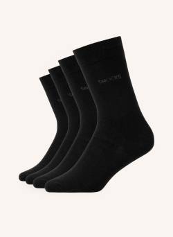 Snocks 4er-Pack Socken schwarz von Snocks