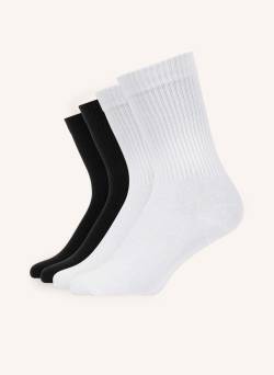 Snocks 4er-Pack Sportsocken schwarz von Snocks