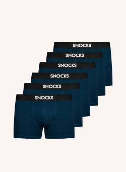 Snocks 6er-Pack Boxershorts blau von Snocks