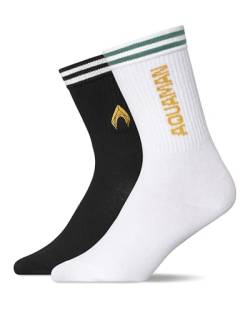 Snocks Aquaman Socken für Damen und Herren: Ideale Sportsocken aus Biobaumwolle - passend für jeden Sneaker und jeden Style - Tennissocken herren - 43-46 von Snocks