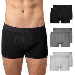 Snocks Boxershorts Herren 6 Paar Mix (Schwarz/Dunkel Grau/Hell Grau) Größe 4XL Unterhosen Männer Large Herren Unterhosen Herren Boxershorts Baumwolle Boxershort Herren Unterwäsche von Snocks