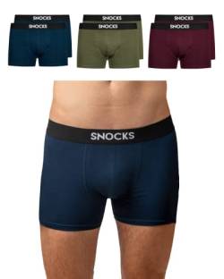 Snocks Boxershorts Herren Mix2 Größe 3XL 6 Paar Unterhosen Männer XXX-Large Herren Unterhosen Herren Boxershorts Baumwolle Unterwäsche von Snocks