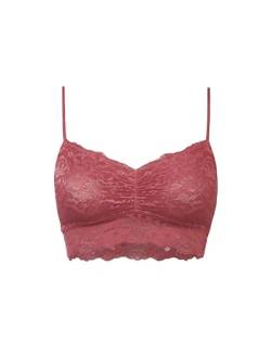 Snocks Damen Spitzen BH Lace Bra Unterwäsche Frauen (L, 1x Mauve) von Snocks