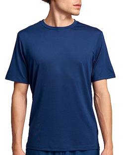 Snocks Herren T-Shirt Gr. L I Sportshirt für Outdoor- und Indoorsport I Dein Funktionelles & modisches Shirt für Deine nächste Sportsession I Stylisches Fitnessshirt für Fußball, Gym I Navy von Snocks