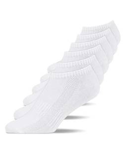 Snocks Herren & Damen Sneaker Socken (6x Paar) Lange Haltbarkeit Dank Bester Qualität 6x Weiß, 35 - 38 von Snocks