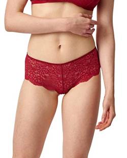 Snocks Hipster aus Spitze Damen Unterwäsche - 3er Pack - gr. XL - Dunkel Rot - Hipster Damen: Bequem und Elastisch - Damen Hipster Unterwäsche - Hipster Panties Damen von Snocks