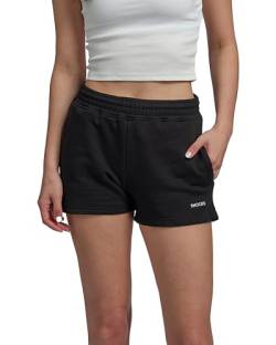 Snocks Kurze Hose Damen: gr. L - Schwarz - Ideale Damen Shorts für Sport und Entspannung - Kurze Sporthose Damen, Sport Shorts Damen, Sporthose Damen Kurz und Kurze Hosen Damen Sommer von Snocks