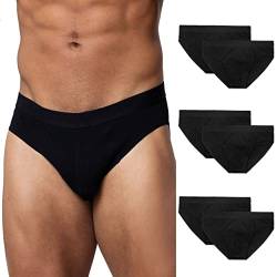 Snocks Slip Herren Größe XL Schwarz 6X Paar Herren Slip X-Large Herren Unterhosen Slip Herren Unterhosen Herren Slips Herrenslip Herrenslips Herrenunterhosen Herrenunterhose von Snocks